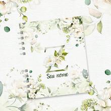 Personalized A5 Floral Notebook With Initial And Name - Z - View 1