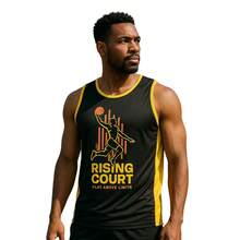 Men's Sports Tank Top For Sports Activities And Casual Use - Black and Yellow - View 3