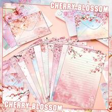 [4 Envelopes, 8 Sheets Of Letter Paper, 4 Seal Stickers] Pink Rose Invitation Cards, Tri-Fold Greeting Cards, With Reply Envelopes, Wedding Invitations, Pink Paper Cards, Suitable For Wedding, 1st Birthday, Baptism, Bridal Shower And Other Party Decorations, Thank You Cards - Multicolor - View 7