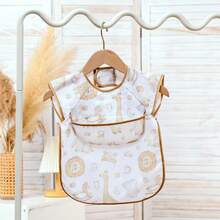 1PC Mess Proof Cute Baby Bib-Waterproof And Lightweight Baby-Led Weaning Apron, Easy Clean & Machine Washable - Multicolor - View 11