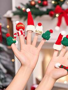 1pc Mini Christmas Hats And Scarves Small Doll Size Santa Hats ,Christmas Knit Doll Hats & Scarves Decor, Small Snowman & Mini Santa Hats For Dolls, Mini Xmas Ornaments Home Decor Christmas Decorations Room Decor Winter