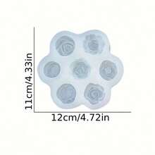 1 件 7 合 1 硅胶多肉植物和仙人掌模具，DIY 手工皂、蜡烛、树脂和水泥工艺模具