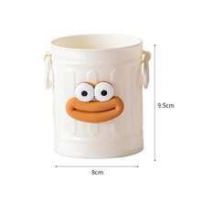 Porta lápices de plástico de boca grande con pegatinas de letras, porta lápices de escritorio de patas largas, lindo y divertido, combinación arbitraria DIY - Pierna - Ver 11