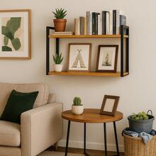 Prateleira Suspensa Nicho Industrial 60cm Suporte Microondas