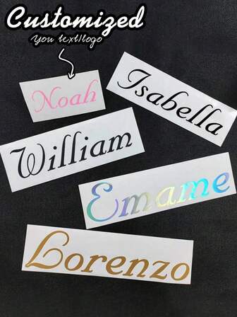 5 st personliga namnskyltsklistermärken, namndekaler, anpassade namnskyltsklistermärken, namnklistermärken, datumklistermärken, gör-det-själv-presenter, handgjorda, handstil, bröllopsklistermärken, presentklistermärken. Anpassningsbara holografiska namnklistermärken för vattenflaskor