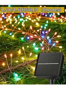 1pc 3m/5m Solar Powered String Lights, LED Firecracker Lights With 8 Flashing Modes, Outdoor Decor For Garden, Patio, Lawn, Tent, Wedding, Camping, Picnic, Railing, Suitable For Ramadan, Thanksgiving, Father's Day, Mother's Day, Can Be Used As Holiday, Birthday, Housewarming, Wedding Gift - Solar Firecracker Light String - View 20
