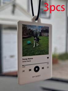 1 Piece Custom Photo Car Mirror Label, Photo Decoration, Photo Driving Safety, Rearview Mirror Decoration, Custom Photo Car Accessories For Rearview Mirror Hanger, Personalized Car Hanging Decoration With Custom Pictures And Text, Custom Acrylic Picture Car Hanging Decoration, Personalize Your Favorite Memories, Christmas Gift