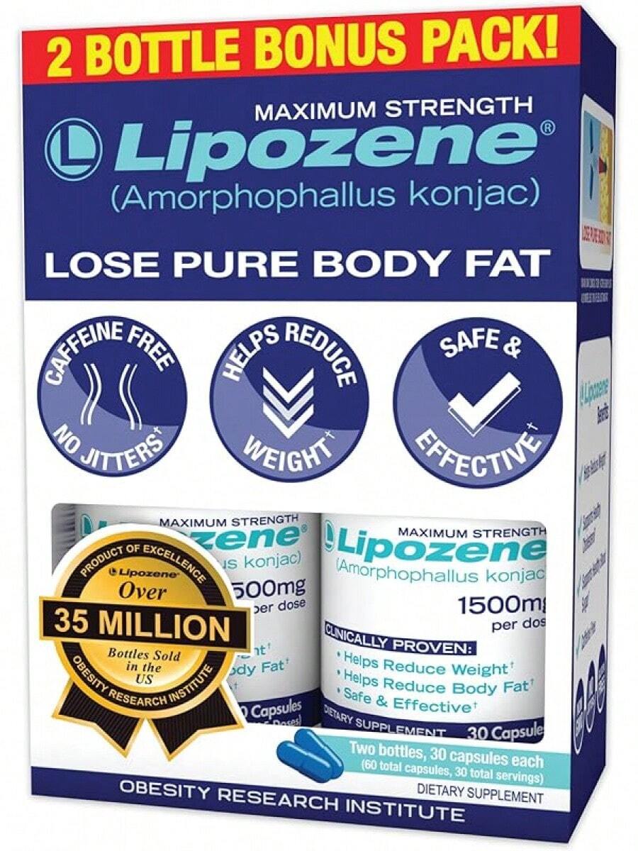 Lipozene ® Diet Weight Loss Supplements - 1 30 Capsules - - 60 chiếc (Gói 2 chiếc) - Xem 1
