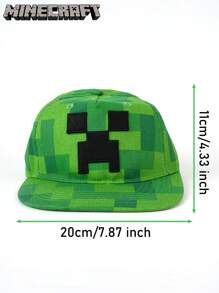 Microsoft 1 件  官方授权 Creeper 时尚帆布帽棒球帽鸭舌帽日常通勤工作旅行可调节户外太阳帽适合家人朋友趣味生日派对礼物