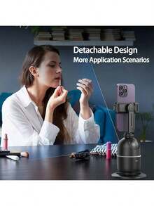 Lenovo H1C Tracking Gimbal With Face Recognition, 360° Panoramic Rotation, Gesture Control, And Three-Axis Mechanical Image Stabilization (Black) - Black - View 3