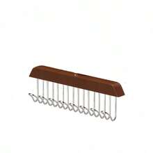 1 Peça Cabide Multifuncional de Madeira em Onda com 8 Ganchos, Material de Madeira Não Acabada, Suporte de Armazenamento de Roupa Íntima Economizador de Espaço para Sutiãs e Alças