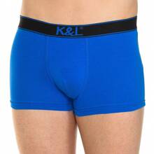 Kisses and Love Confezione da 2 boxer slip in cotone KLB1 per uomo - Stampa blu-blu - Visualizzare 3