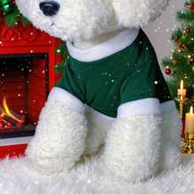 1 Stück Weihnachts-Sweatshirt für Haustiere als Weihnachtsmann, warmer Fleece Weihnachtsmann Hoodie für kleine/mittlere Hunde und Katzen, Weihnachts-Outfit für Haustiere