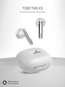 JBL T280TWS X2 Wireless Bluetooth 5.3 Headphones - Half In-Ear Sport Earbuds With Noise Reduction, IPX4 Waterproof & Sweat Resistant For Gym/Running, Type-C Fast Charging