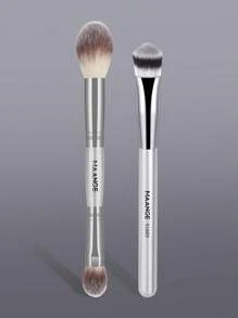 MAANGE 1pc/2pcs/3pcs/4pcs Triangle Brush, Protable Smudge Cosmetic Brush Makeup Brush With Foundation Brush Blush Brush Loose Powder Brush Contour Brush Highlighter Brush Makeup Tools Gift For Women & Girl Travel Makeup Brush 