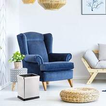 10 Liter Open Top Trash Can Stainl Steel Office Wastebasket Small Kitchen Garbage Container Bin With Liner Waste Trashcans For Bathrooms Restaurant Restroom Powder Rooms Home