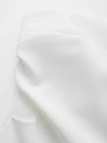 白色夏季纯色抹胸上衣 - 白色 - 查看 3