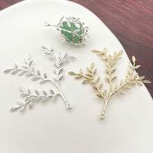 Set de 6 piezas de marcos colgantes con diseño de rama de árbol DIY, para joyería hecha a mano, que incluye 3 piezas en color dorado y 3 piezas en color plata de bases de colgante de cristal de cobre para hacer collares, suministros de manualidades para hombres y mujeres