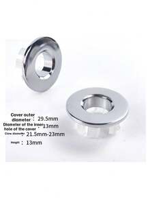 4 pièces Couvercles de trop-plein d'évier en plastique pour cuisine et salle de bain, y compris un couvercle de drain de baignoire et un anneau de trop-plein d'évier circulaire. 1 pièce Couvercle de trop-plein de robinet d'évier de salle de bain, anneau de trop-plein en laiton à 6 griffes de rechange, couvercle de trou de trop-plein de robinet d'évier, accessoires de salle de bain, couvercle de trou chromé de rechange pour évier de salle de bain ou de cuisine Anneau de couvercle de trop-plein en plastique