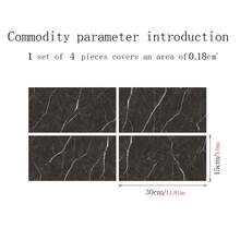 4pcs/8pcs Kitchen Backsplash Faux Marble Brick Pattern Wall Stickers, Home Decor, Dining Room Vanity Decor Self-Adhesive, Waterproof Kitchen Renovation Wallpaper