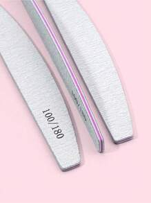 5/15/25件套指甲锉，100/180目指甲锉和抛光块，专业双面砂纸美甲工具，适用于亚克力指甲