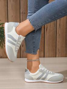 Zapatos deportivos casuales para mujer, suela antideslizante, zapatos para correr, zapatos de entrenamiento para estudiantes, zapatos planos suaves y cómodos
