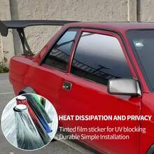 Película de tinte solar degradado para ventanas, película que cambia de color, parasol para coche, protector de parabrisas delantero, aislamiento térmico universal - Rojo - Ver 3