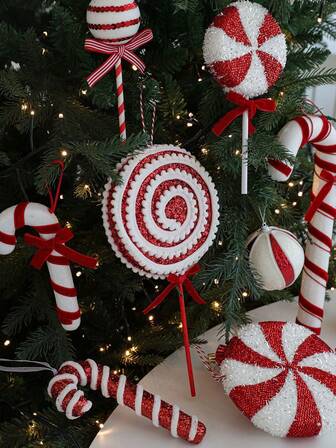 1pc Christmas Candy Decor, Christmas Tree Ornament, Photography Prop, Suitable For Indoor/Outdoor Christmas, Bar, Party Decoration