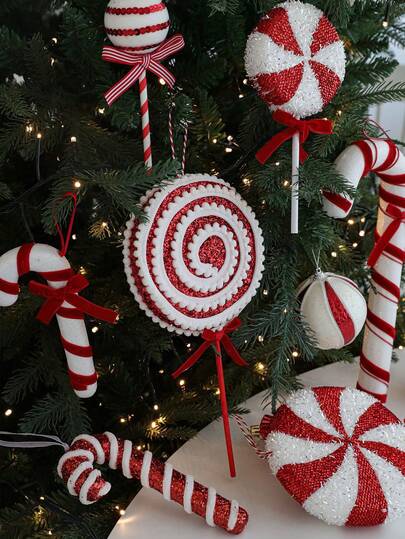 1pc Christmas Candy Decor, Christmas Tree Ornament, Photography Prop, Suitable For Indoor/Outdoor Christmas, Bar, Party Decoration