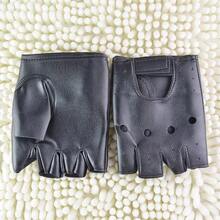 1 Pair Women Fingerless Motorcycle Gloves, Casual & Versatile Arm Warmers Autumn Fall Fashion Summer - Black - View 4