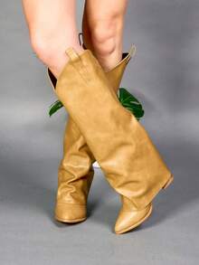 Women Knee-High Boots - Honey - View 2
