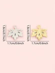 10pcs Colored Rhinestones Inlay Autumn Maple Leaf Charms Delicate Charming Clavicle Chain Necklace Earrings Keychain Hair Accessories DIY Sparkling Leaves Pendants - Perfect For Fall-Themed Party & Banquet, Great Decorations And Gift For Easter & Thanksgiving