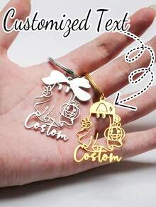 Personalized Endless Love Keychain - Customized Name Stainless Steel Heart Shaped Keyring, Perfect Gift For Her, Valentine's Day, Mother's Day - Style 1 - View 14