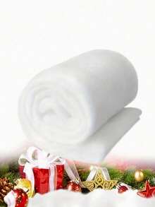 1pc New Year Christmas Snow Blanket, Artificial Snow Roll - For Winter Decoration, Christmas Tree Decoration Accessories, Rustic Crafts, Snowballs, And Photo Backdrop Props - Christmas Ornaments.
