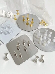 美甲装饰品，跨境热销圆形、方形、多边形金属磁性底座美甲展示架，指甲油架，韩式美甲用品，摄影道具，DIY配件