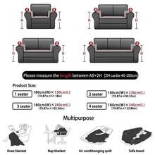 Geometric Jacquard Sofa Slipcovers: Elastic Dustproof Protectors - Gray. - View 2