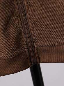 2pcs/Set Young Boy Casual Slogan Print Color Block Long Sleeve Hooded Zip-Up Jacket And Pants Set, Suitable For Sports, Daily Wear, School, Outdoor Activities In Autumn/Winter - Brown - View 6