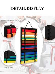 حامل جداري لأحزمة الفنون القتالية، رف عرض محمول لأحزمة الكاراتيه مع حامل للميداليات، رف عرض أحزمة التايكوندو خفيف الوزن للتعليق، مناسب لمتعلمي الفنون القتالية