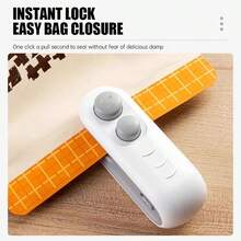 SOKANY Mini Snack Bag Sealing Machine, Food Storage Sealing Machine, Portable Sealing Machine.Cut And Seal 2 In 1, With A Chip Cutter.USB Rechargeable Sealing Machine, Two Functions, Dual-Purpose Bag Sealing/Bag Opening, With Magnetic Suction At The Bottom, Can Be Used As Refrigerator Stickers, Suitable For Household Hot Fans, Sealing Machines, And Thermal Vacuum Sealing Machines.