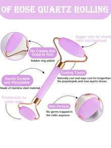 3 piezas Rodillo facial de hielo - Juego de rodillo facial de hielo para el cuidado de la piel, herramientas de masaje facial, rodillo facial de silicona con hielo, rodillo de hielo, cuarzo rosa con rodillo masajeador y tabla Gua Sha, para aliviar la hinchazón facial y ocular, masajeador facial para contornear y mejorar el cuidado y el brillo de la piel, para ojos, cuello y rostro, molde de rodillo facial de hielo - Herramientas de cuidado de la piel. Productos de masaje de hielo de verano, artículos de oficina, artículos escolares, artículos de viaje esenciales, belleza, productos de cuidado de la piel, spa, autocuidado, herramientas de cuidado de la piel, cuidado facial, suministros de esteticista, masaje, herramienta de masaje facial, rodillo facial