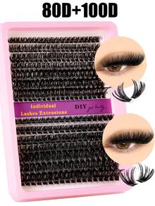 Cílios postiços de vison 100D, cluster de cílios, 0,07 mm, curvatura D, 9-16 mm, mix de cílios naturais, extensão, faixa russa 3D, volume, cluster de cílios individuais, ferramentas de maquiagem (60D, 80D, cluster individual de cílios), clusters de cílios, clusters de cílios, cílios individuais, cílios, cílios postiços