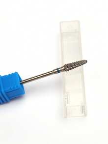 1 件装碳化钨锥形指甲钻头 3/32 英寸旋转毛刺钻头适用于美甲电钻配件美甲铣削工具