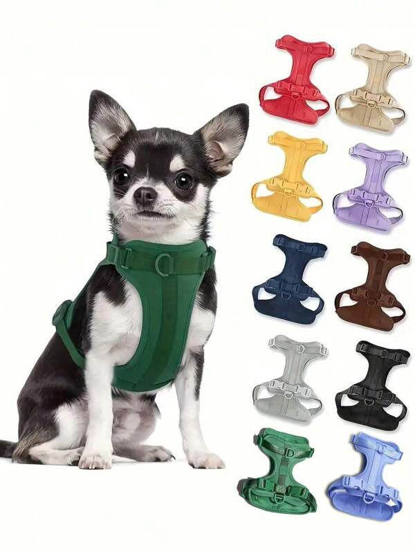 Imbracatura leggera per cani: regolabile, durevole, imbracatura a rete traspirante a 360 gradi con fodera imbottita morbida, imbracatura anti-tiro, imbottitura morbida regolabile, gilet per cani, imbottitura in rete traspirante, guinzaglio per animali domestici di colore macaron, collare per cani, guinzaglio, imbracatura stile gilet, adatta per cani piccoli, medi e grandi