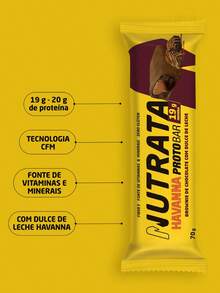 Nutrata Protobar Brownie Havanna Display c/ 9 Barras 70g - Proto Brownie Havanna - Visão 2