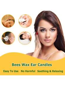 10 piezas de velas para los oídos, velas cónicas de cera de abeja Hopi para eliminar la cera de los oídos, velas aromáticas para los oídos con soporte, 100% cilindros de fragancia cónica hueca - Multicolor - Ver 4