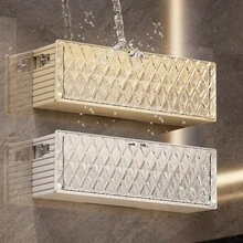 1 Stück Spiegelschrank Aufbewahrungsbox, Wattestäbchen Box, Badezimmer nicht perforiertes Make-up Pad, Lippenstift Klapptür staubdichte Aufbewahrungsbox, Socken Aufbewahrungsbox