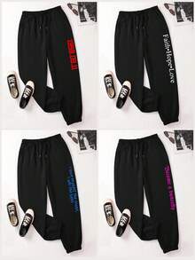 Custom Women's Sports Pants - Custom Fleece Thick Pants, Add Your Text, Choose Your Favorite Font And Color, Customize Special Sports Pants, Sports Pants Customization, Custom Autumn And Winter Fleece Sports Pants, With Pockets And Drawstrings, Design Personalized Pants As A Gift For Girlfriends, Family, Anniversaries, Holidays, Etc. Custom Gifts, Custom Pants, Custom Text Pants, Women's Pants