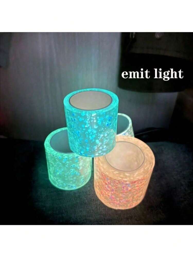 1 Set Nano Extrusion Gel, Party Decorations, Stress Relief Nano Inflatable Gel, DIY Bubble Gum, Glow-In-The-Dark Nano Tape, Scrapbooking Kit - Multicolor - View 4