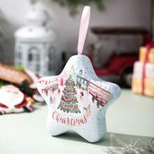 1 Piece Of Christmas Decoration - Creative Cartoon Candy Box - Christmas Tin Box - Storage Box With Lanyard - Multicolor - View 5