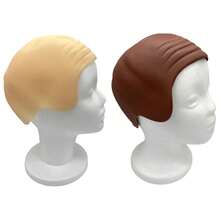 Halloween Gorro calvo Maquillaje Látex BaldHead Peluca Gorros Sombrero calvo Disfraz de cosplay para adultos - KIT C - Ver 3